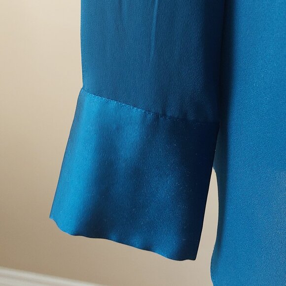 Rose & Olive Blue Blouse Sz M - Picture 5 of 8
